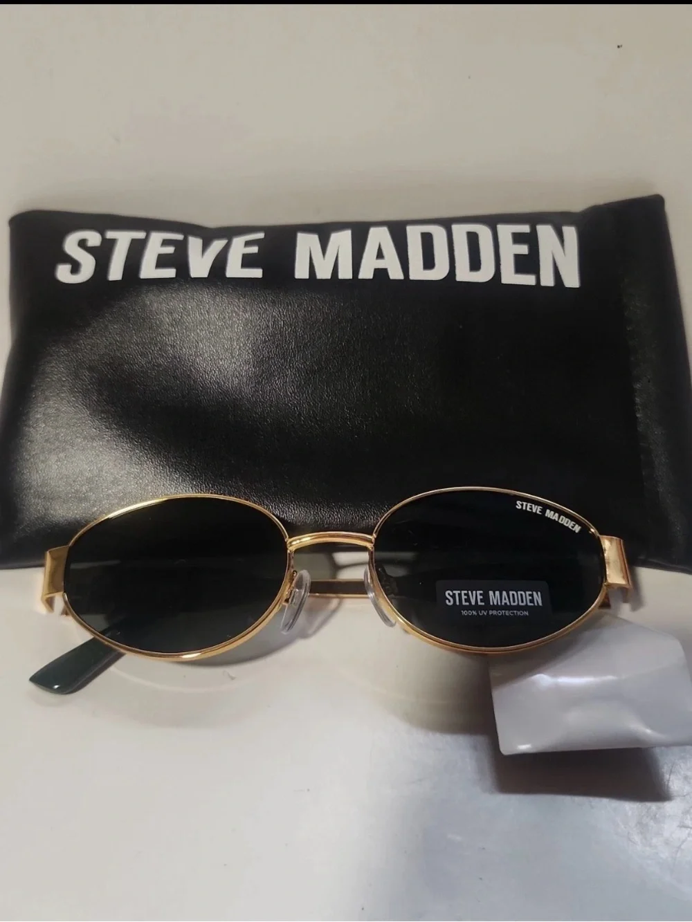 Steve Madden Gold Oval Sunglasses